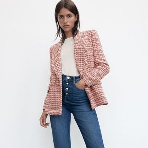 Zara tweed blazer size medium
